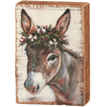 Load image into Gallery viewer, Merry Donkey Block Sign
