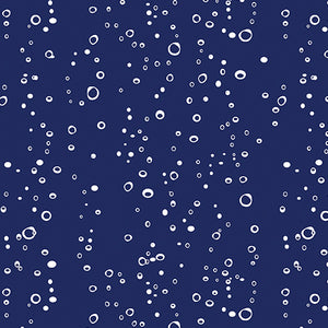 Benartex - Mystical Mermaids - Water Bubbles Navy - 1/2 YARD CUT