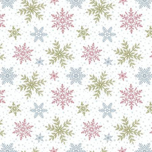 Henry Glass & Co - Magical Menargerie - Tossed Snowflakes - 1/2 YARD CUT