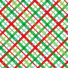 Load image into Gallery viewer, Benartex - Happy Llamadays - Holiday Plaid White - 1/2 YARD CUT
