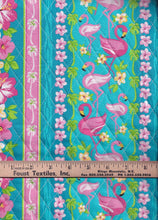 Load image into Gallery viewer, Fabric Traditions - Double Face Quilted - Flamingos - 1/2 YARD CUT
