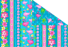 Load image into Gallery viewer, Fabric Traditions - Double Face Quilted - Flamingos - 1/2 YARD CUT
