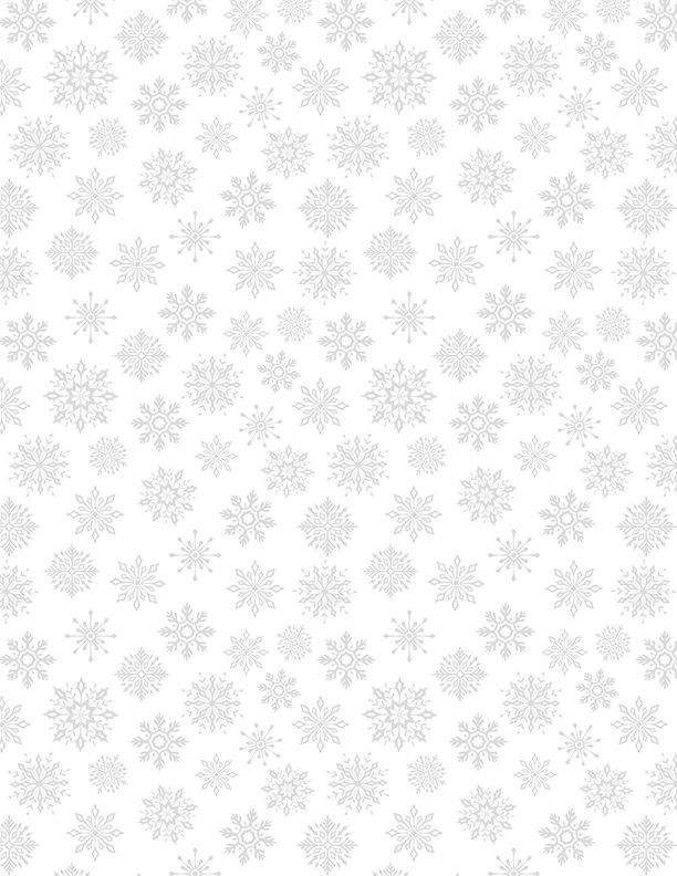 Wilmington Prints - Stocking Stuffers - Small Snowflakes White on White - 1/2 YARD CUT