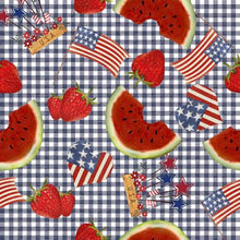 Load image into Gallery viewer, 3 Wishes - Sweet Land of Liberty - Picnic Plaid - 1/2 YARD CUT
