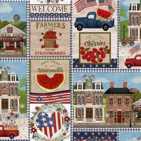 3 Wishes - Sweet Land of Liberty - Patriotic Patch - 1/2 YARD CUT
