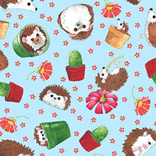 Load image into Gallery viewer, QT Fabrics - Who Let the Hogs Out - Hedgehog Toss - 1/2 YARD CUT
