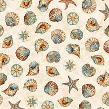 Load image into Gallery viewer, QT Fabrics - Atlantis - Shell Toss Cream - 1/2 YARD CUT
