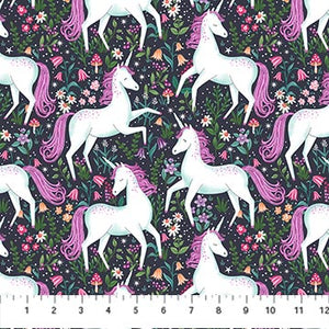 Northcott - Unicorn Dreams - Large Unicorns - 1/2 YARD CUT