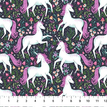 Northcott - Unicorn Dreams - Large Unicorns - 1/2 YARD CUT