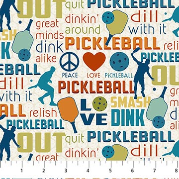 Northcott - Pickleball - Sayings - 1/2 YARD CUT