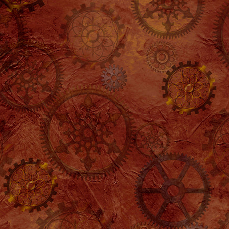 QT Fabrics - Aquatic Steampunkery - Gears - 1/2 YARD CUT