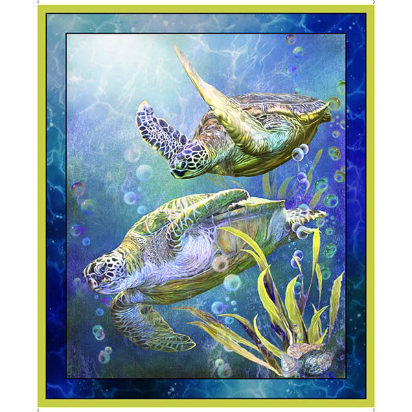 QT Fabrics - Turtle Odyssey - Panel - 34” x 42