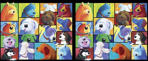 QT Fabrics - Dog Toss - Dog Patches - 17.5" panel