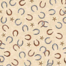 Load image into Gallery viewer, QT Fabrics - Hey Cowgirl - Horseshoes - 1/2 YARD CUT
