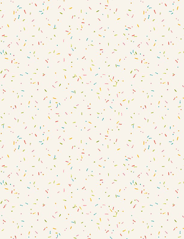 Wilmington Prints - Sweet Little Pleasures - Cream Sprinkles - 1/2 YARD CUT