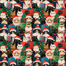 Load image into Gallery viewer, QT Fabrics - Gotta Have It - Christmas Cats - 1/2 YARD CUT
