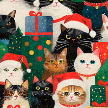Load image into Gallery viewer, QT Fabrics - Gotta Have It - Christmas Cats - 1/2 YARD CUT

