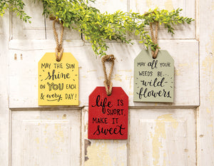 Encouraging Wooden Tag Signs