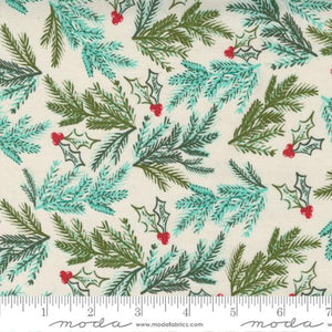 Moda Fabrics - Cheer & Merriment - Spruce Sprig Natural - 1/2 YARD CUT