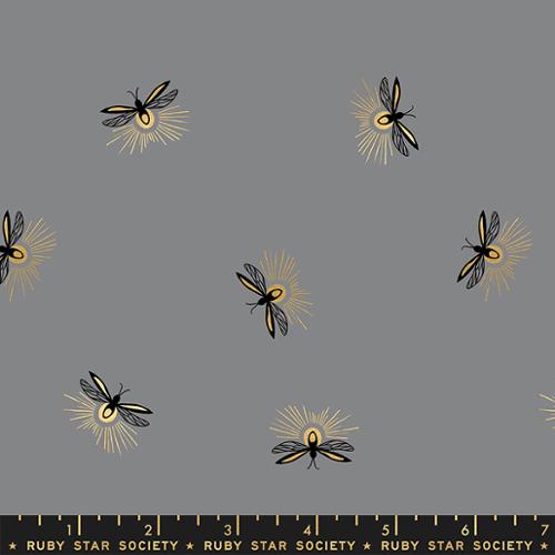 Ruby Star Society - Firefly - Fireflies Metallic Falcon - 1/2 YARD CUT