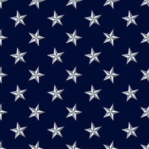 Henry Glass & Co - To the Rescue - Star - Navy - 1/2 YARD CUT