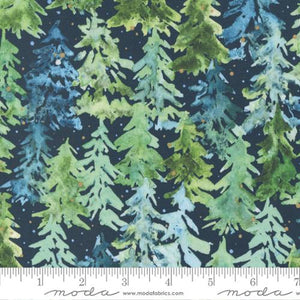 Moda Fabrics - Comfort and Joy - Winter Pines Midnight - 1/2 YARD CUT