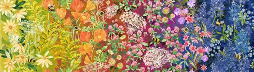 End of Bolt - Wild Blossoms - Wildflower Ombre Rainbow - 26