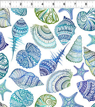 Load image into Gallery viewer, In the Beginning - Wonders of the Ocean - Shells - 1/2 YARD CUT
