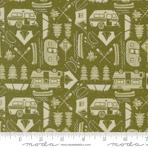Moda Fabrics - The Great Outdoors - Open Road Forest - 1/2 YARD CUT