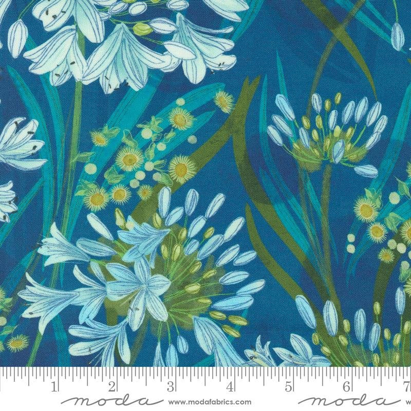 Moda Fabrics - Serena Shores - Agapanthus Florals Coastal - 1/2 YARD CUT