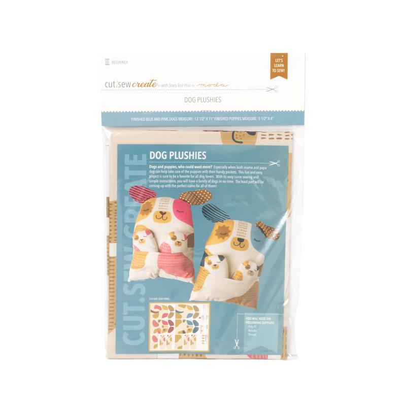 Moda Fabrics - Cut Sew Create Dog Plushies Panel