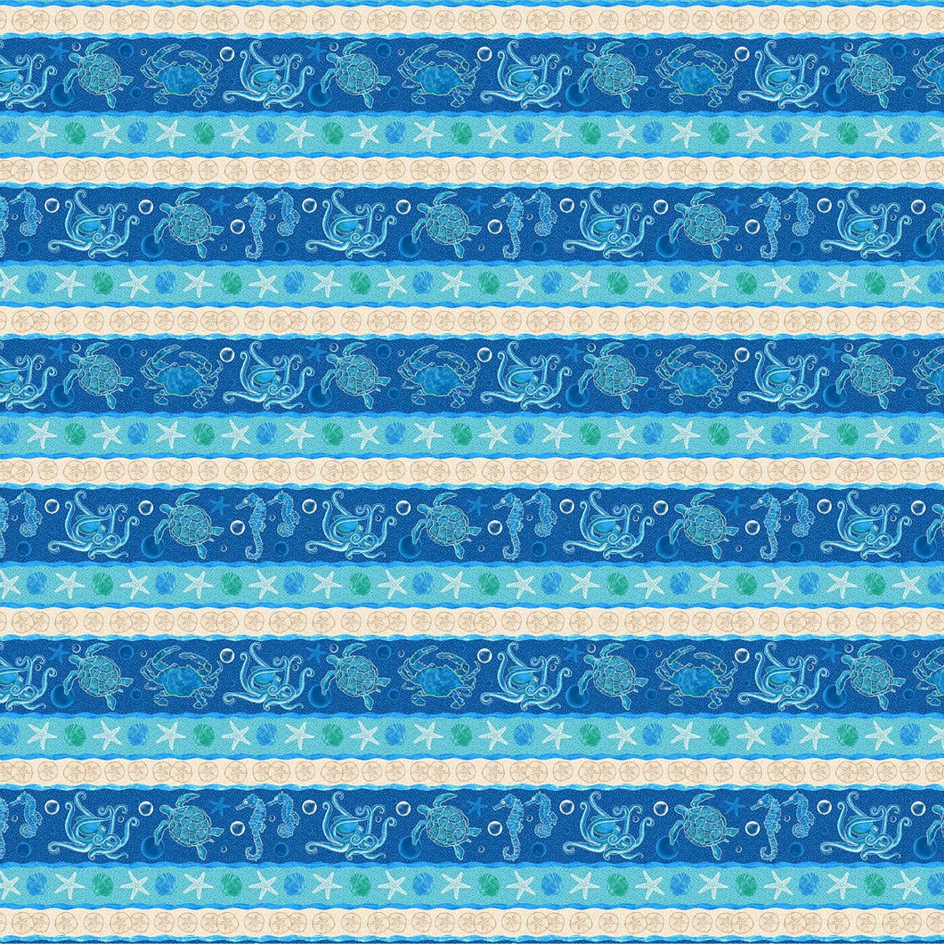 Studio E - M'Ocean - Stripe - 1/2 YARD CUT