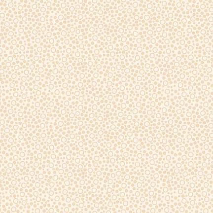 Studio E - M'Ocean - Tossed Dots and Circles Cream - 1/2 YARD CUT