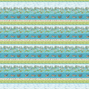 Henry Glass & Co - River Romp Stripe - 1/2 YARD CUT