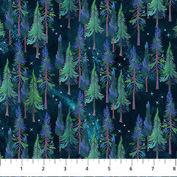 Figo - Full Moon - Trees - 1/2 YARD CUT