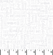 Load image into Gallery viewer, Maywood Studio - Celebration - Words White - 1/2 YARD CUT
