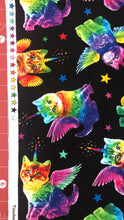 Load image into Gallery viewer, Timeless Treasures - Rainbow Caticorns - 1/2 YARD CUT
