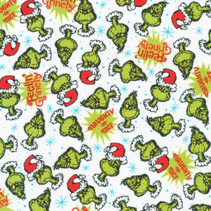 Robert Kaufman - How the Grinch Stole Christmas - Grinch Candy Cane - 1/2 YARD CUT