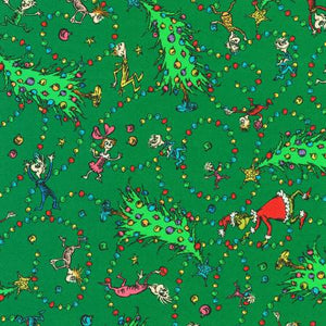 Robert Kaufman - How the Grinch Stole Christmas - Christmas Trees Pine - 1/2 YARD CUT