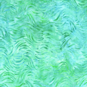 Robert Kaufman Batik - Seashore - Waves Sea Glass - 1/2 YARD CUT
