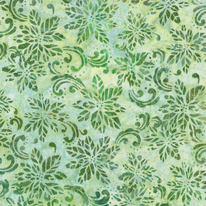 Robert Kaufman - Joyful Holidays Batiks - Poinsettia Pear - 1/2 YARD CUT