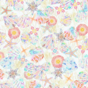 Robert Kaufman - Oceanica - Shells Natural - 1/2 YARD CUT