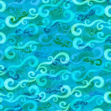Load image into Gallery viewer, Robert Kaufman - Oceanica - Waves Ocean - 1/2 YARD CUT

