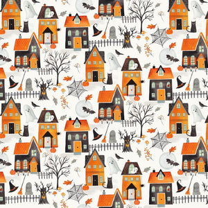 Timeless Treasures - Haunted House - 1/2 YARD CUT