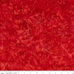 Expressions Batiks by Riley Blake Fabrics - Hand Dyes Soft Red - 1/2 YARD CUT