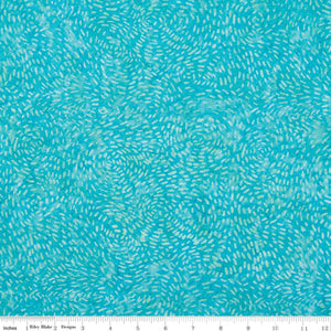 Expressions Batiks by Riley Blake Fabrics - Bayou Blues Cyan - 1/2 YARD CUT