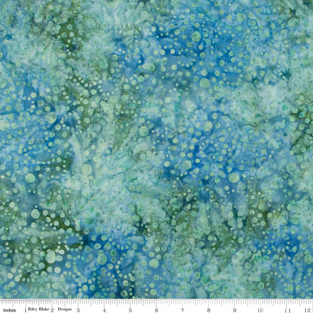 Expressions Batiks by Riley Blake Fabrics - Bayou Blues Marina - 1/2 YARD CUT