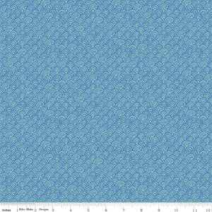 Riley Blake - Lost at Sea - Waves Seafoam - 1/2 YARD CUT