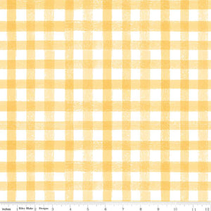 Riley Blake - Homemade - Gingham Sunshine - 1/2 YARD CUT