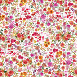 Timeless Treasures - Sew Floral - Large Florals - 1/2 YARD CUT
